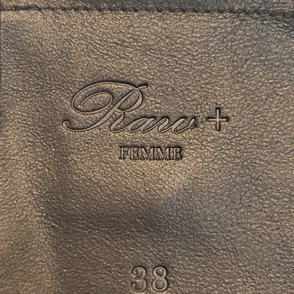 Raw+ Femme Black Goatskin Leather Cascading Open Jacket Size 8 Grunge Moto - Picture 10 of 14